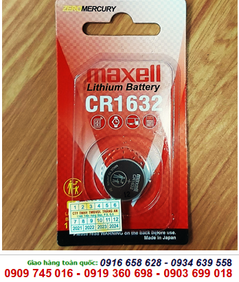 Maxell CR1632; Pin 3v lithium Maxell CR1632 chính hãng 
